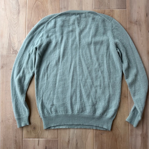 Peruvian Connection Luxe Links V-Neck Royal Alpaca Sweater Size Small - Picture 5 of 7